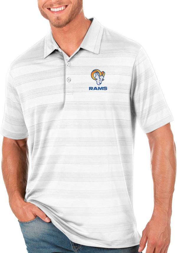 Antigua Men's Los Angeles Rams Compass White Polo product image