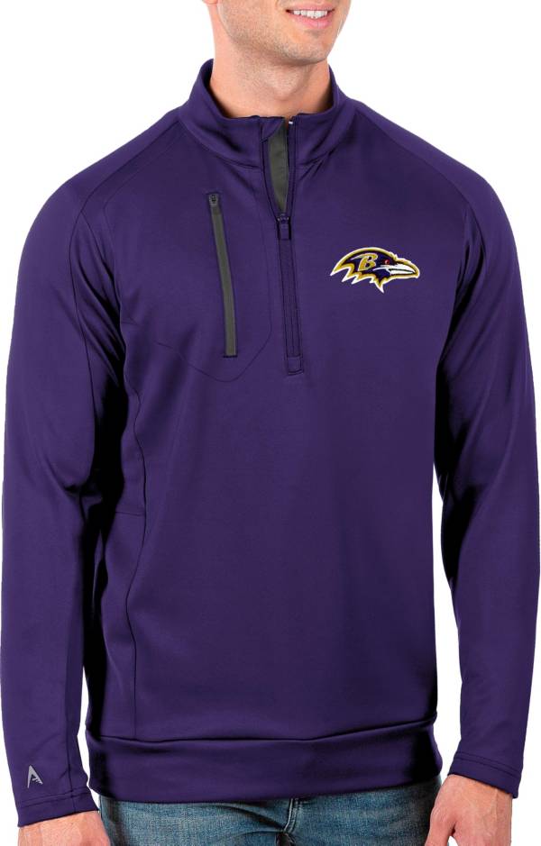 Antigua Men's Baltimore Ravens Purple Generation Half-Zip Pullover