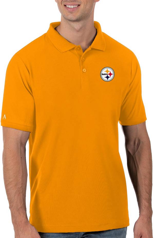 Antigua Men's Pittsburgh Steelers Gold Legacy Pique Polo product image