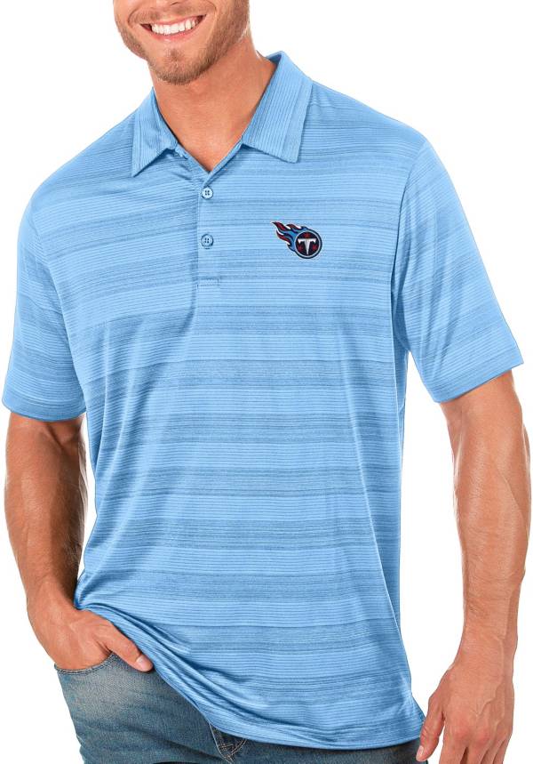 Antigua Men's Tennessee Titans Blue Compass Polo