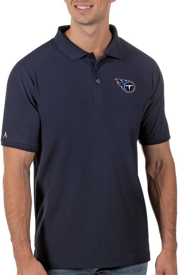 Antigua Men's Tennessee Titans Navy Legacy Pique Polo