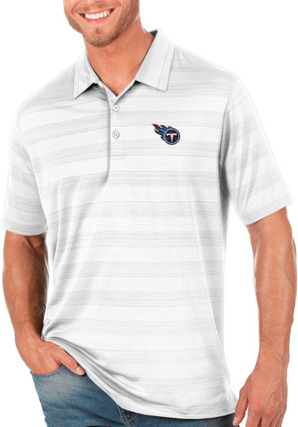 Antigua Men's Tennessee Titans Compass White Polo