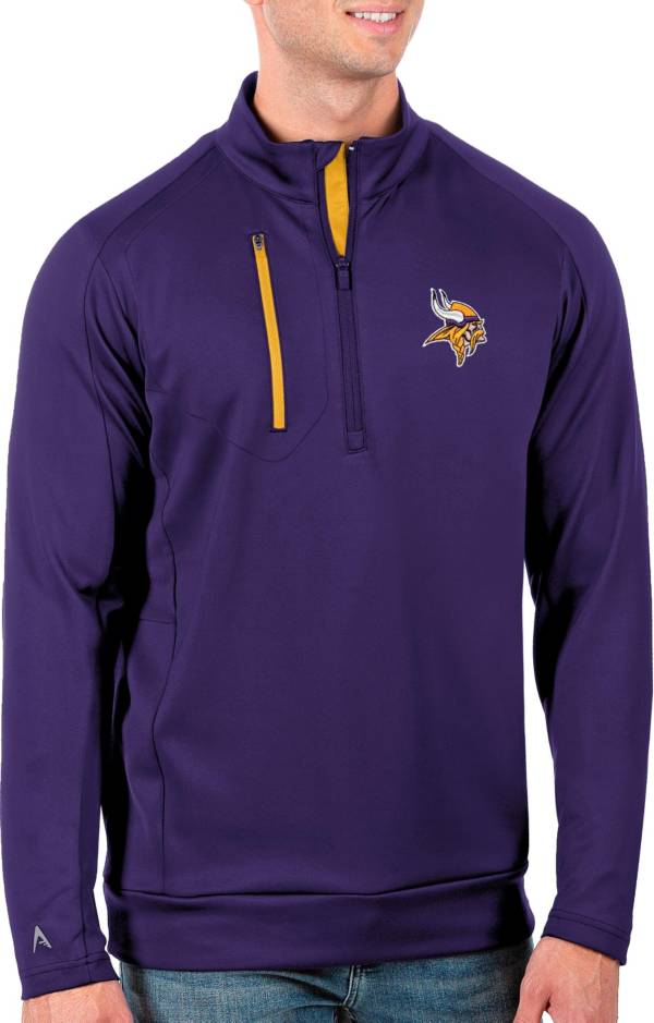 Antigua Men's Minnesota Vikings Purple Generation Half-Zip Pullover