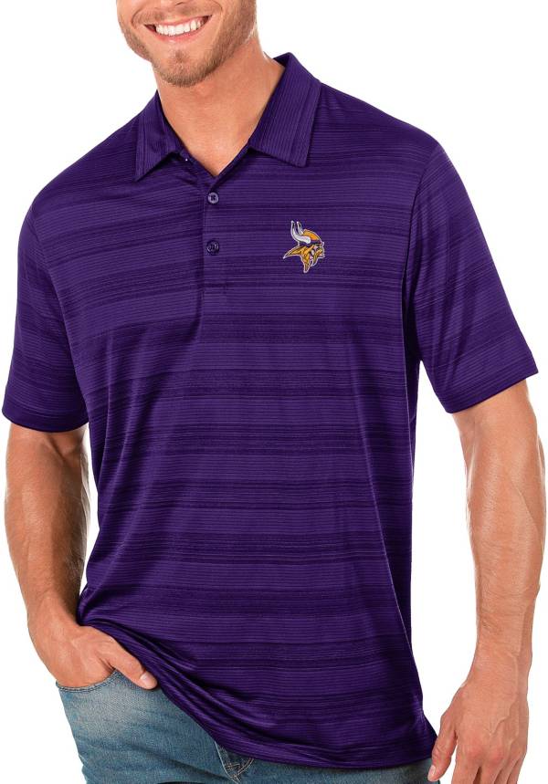 Antigua Men's Minnesota Vikings Purple Compass Polo