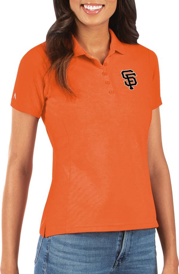 Antigua Women's San Francisco Giants Orange Legacy Pique Polo