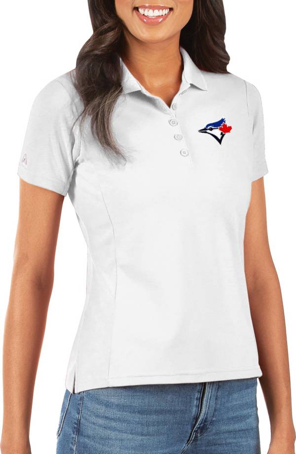 Antigua Women's Toronto Blue Jays White Legacy Pique Polo