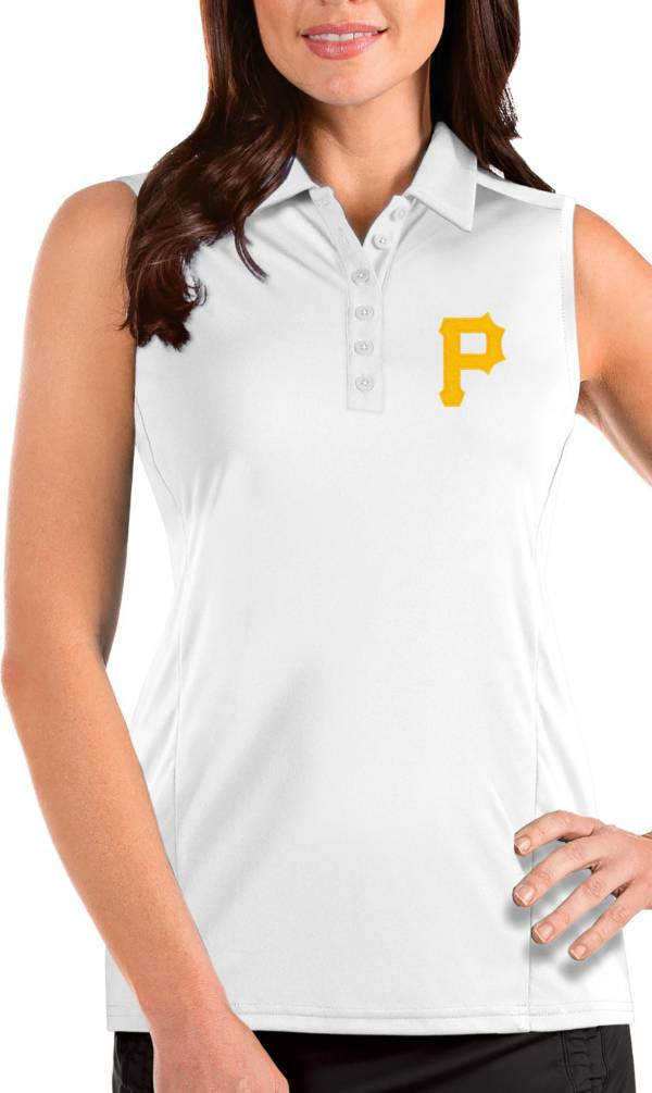 Antigua Women's Pittsburgh Pirates White Tribute Sleeveless Polo product image