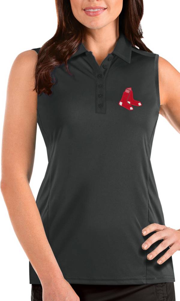 Antigua Women's Boston Red Sox Grey Tribute Sleeveless Polo product image