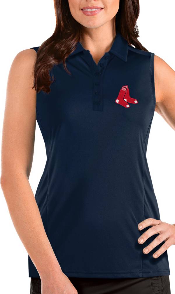 Antigua Women's Boston Red Sox Navy Tribute Sleeveless Polo