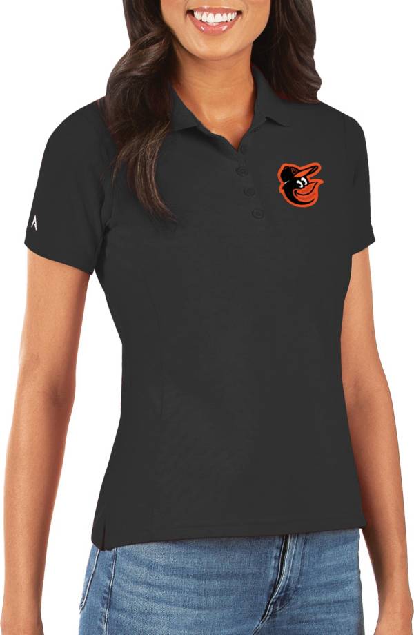 Antigua Women's Baltimore Orioles Black Legacy Pique Polo