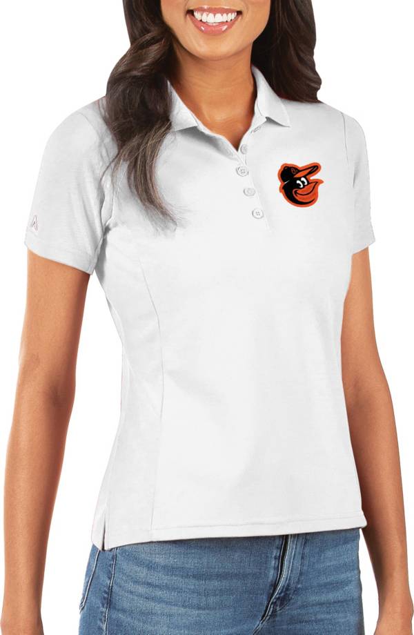 Antigua Women's Baltimore Orioles White Legacy Pique Polo