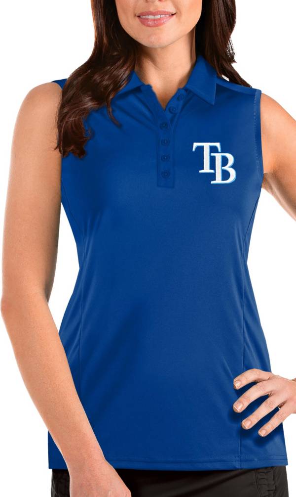 Antigua Women's Tampa Bay Rays Blue Tribute Sleeveless Polo product image