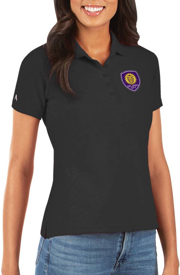 Antigua Women's Orlando City Legacy Pique Black Polo product image