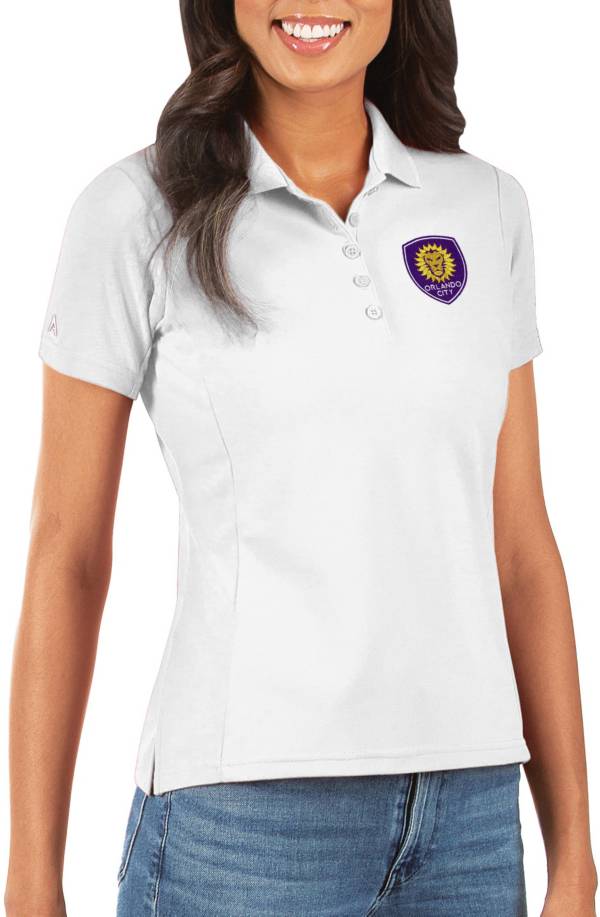 Antigua Women's Orlando City Legacy Pique White Polo