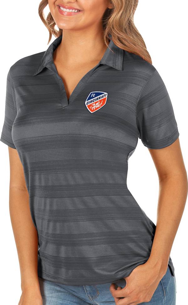 Antigua Women's FC Cincinnati Grey Compass Polo