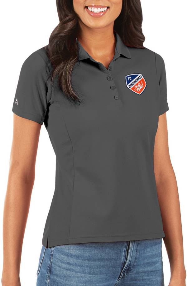 Antigua Women's FC Cincinnati Grey Legacy Pique Polo