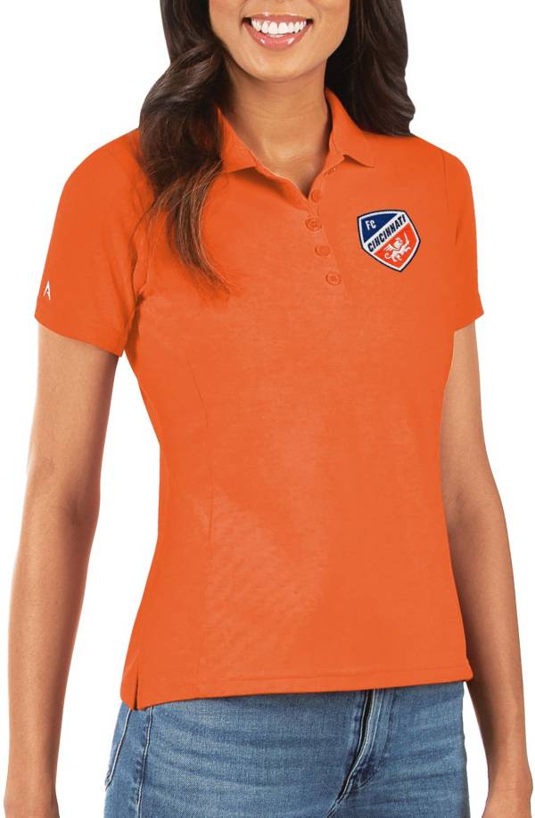 Antigua Women's FC Cincinnati Orange Legacy Pique Polo