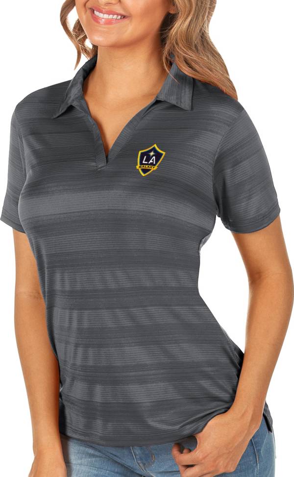 Antigua Women's Los Angeles Galaxy Grey Compass Polo