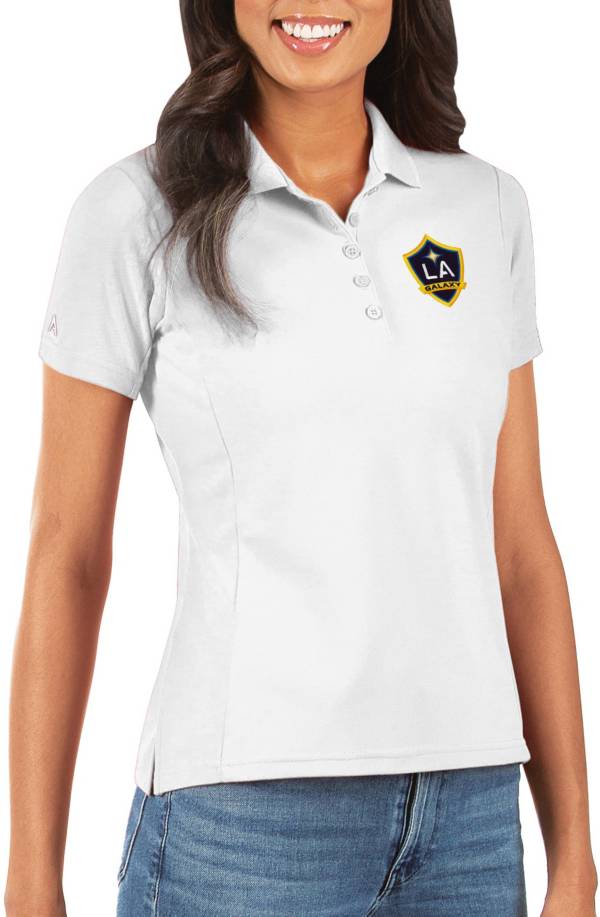 Antigua Women's Los Angeles Galaxy Legacy Pique White Polo product image