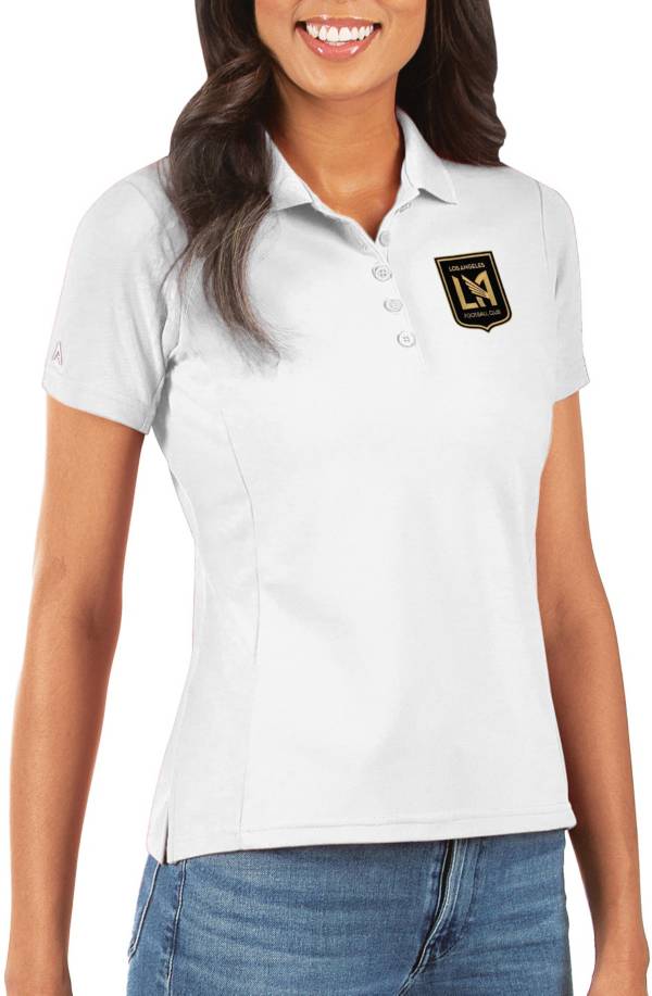 Antigua Women's Los Angeles FC Legacy Pique White Polo