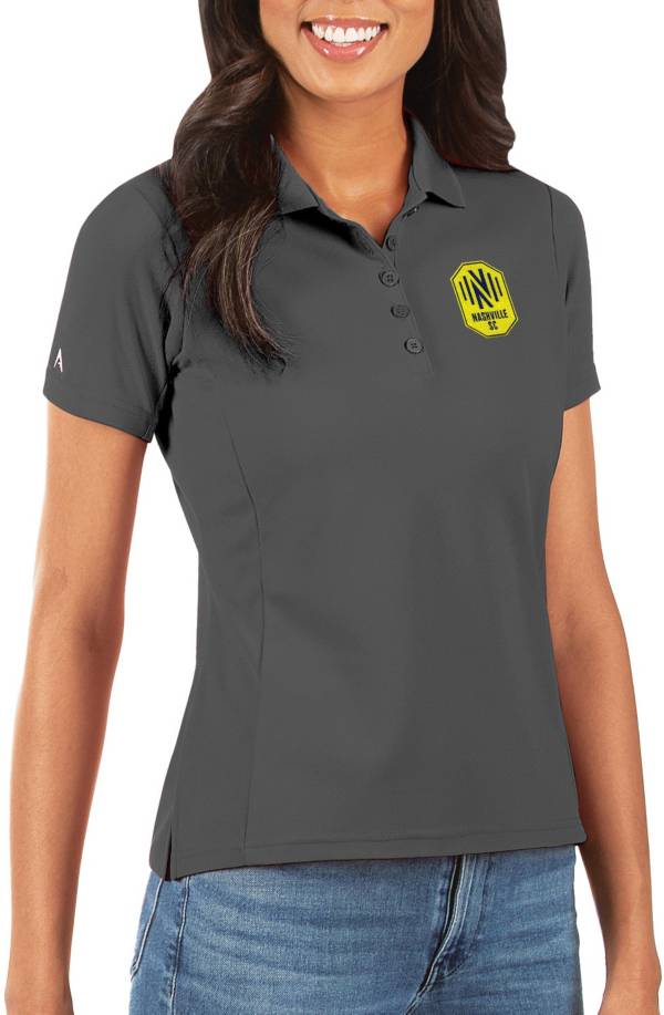 Antigua Women's Nashville Soccer Club Grey Legacy Pique Polo