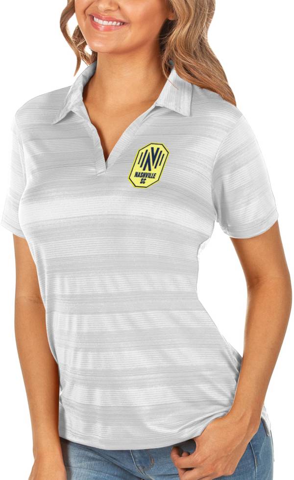 Antigua Women's Nashville SC White Compass Polo