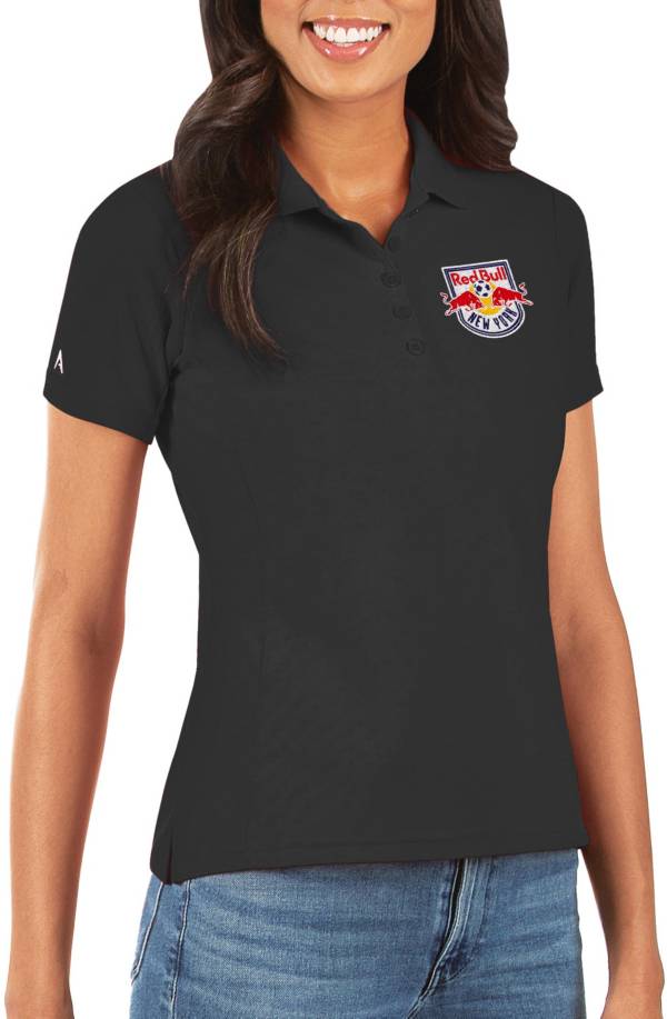 Antigua Women's New York Red Bulls Legacy Pique Black Polo