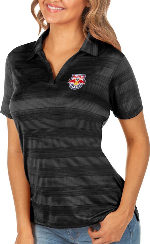Antigua Women's New York Red Bulls Black Compass Polo
