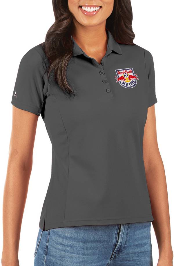 Antigua Women's New York Red Bulls Grey Legacy Pique Polo