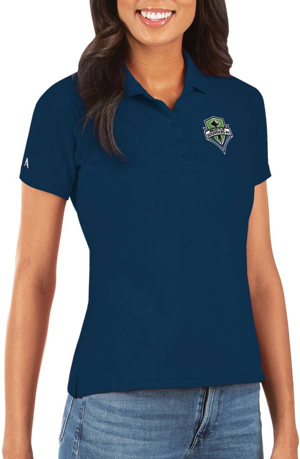 Antigua Women's Seattle Sounders Navy Legacy Pique Polo