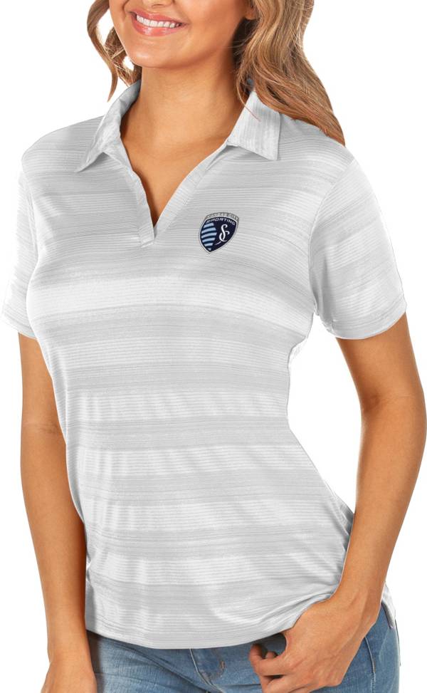 Antigua Women's Sporting Kansas City White Compass Polo