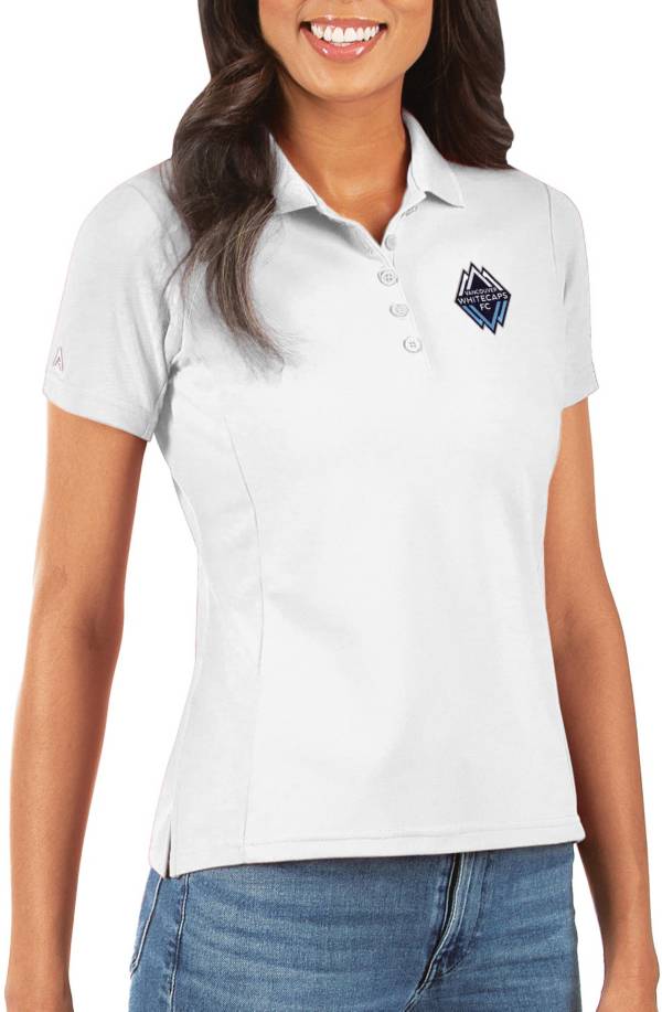 Antigua Women's Vancouver Whitecaps Legacy Pique White Polo