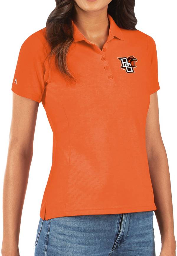 Antigua Women's Bowling Green Falcons Orange Legacy Pique Polo