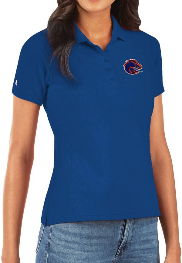 Antigua Women's Boise State Broncos Blue Legacy Pique Polo