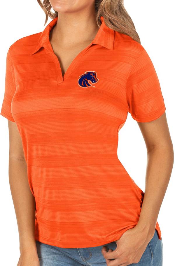 Antigua Women's Boise State Broncos Orange Compass Polo