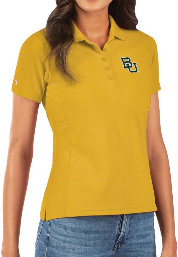 Antigua Women's Baylor Bears Gold Legacy Pique Polo