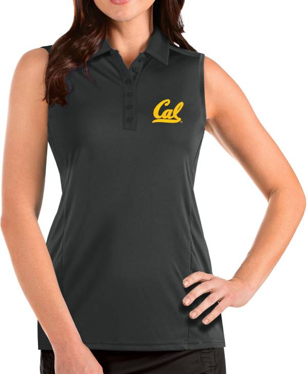 Antigua Women's Cal Golden Bears Grey Tribute Sleeveless Tank Top