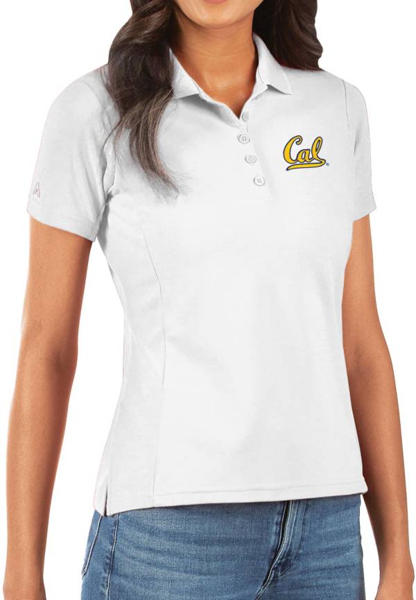 Antigua Women's Cal Golden Bears Legacy Pique White Polo