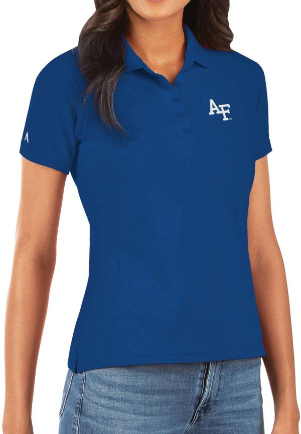 Antigua Women's Air Force Falcons Blue Legacy Pique Polo