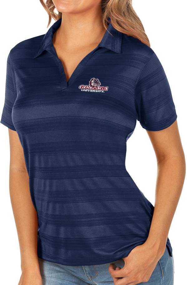 Antigua Women's Gonzaga Bulldogs Blue Compass Polo