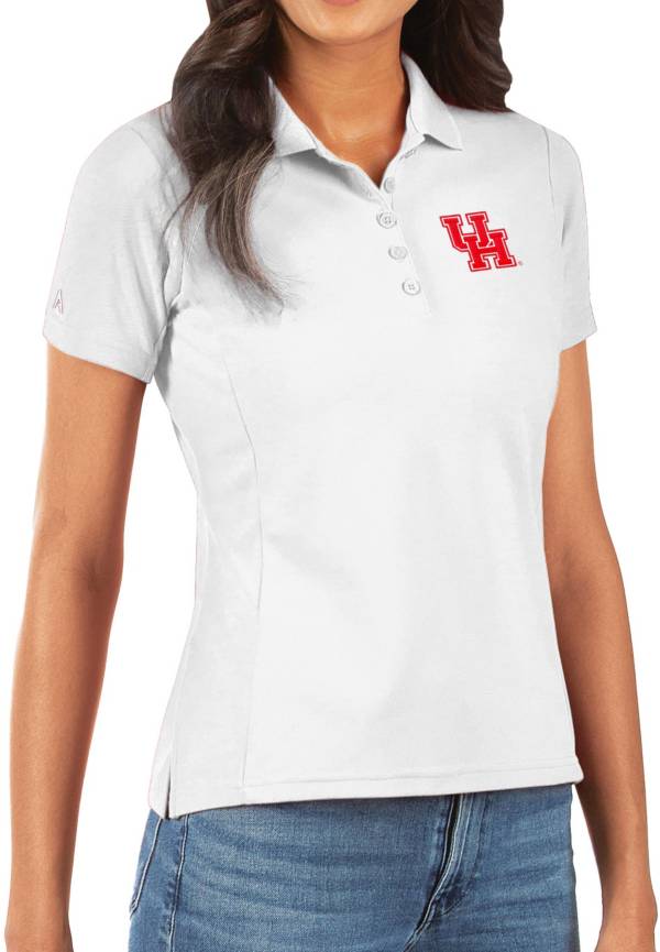 Antigua Women's Houston Cougars Legacy Pique White Polo