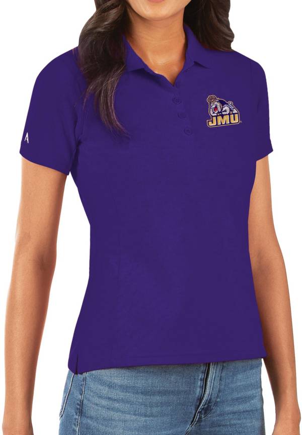 Antigua Women's James Madison Dukes Purple Legacy Pique Polo product image