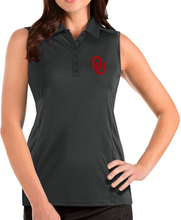 Antigua Women's Oklahoma Sooners Grey Tribute Sleeveless Tank Top