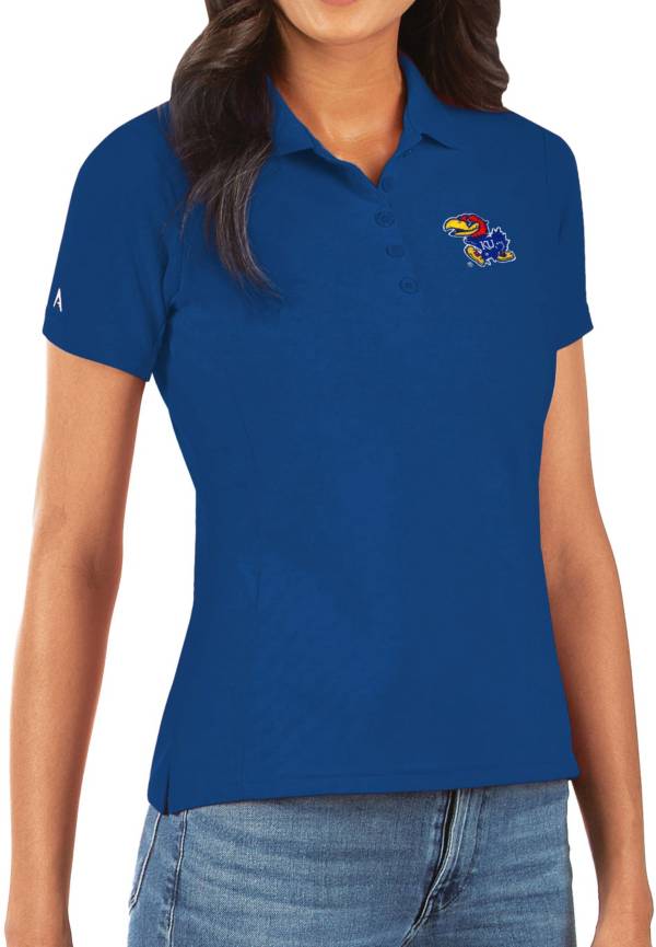 Antigua Women's Kansas Jayhawks Blue Legacy Pique Polo