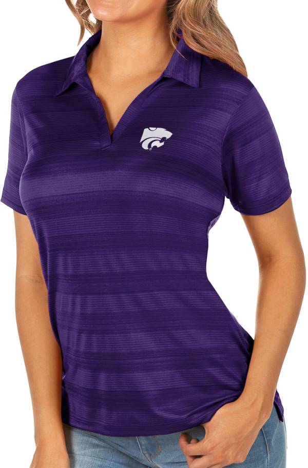 Antigua Women's Kansas State Wildcats Purple Compass Polo