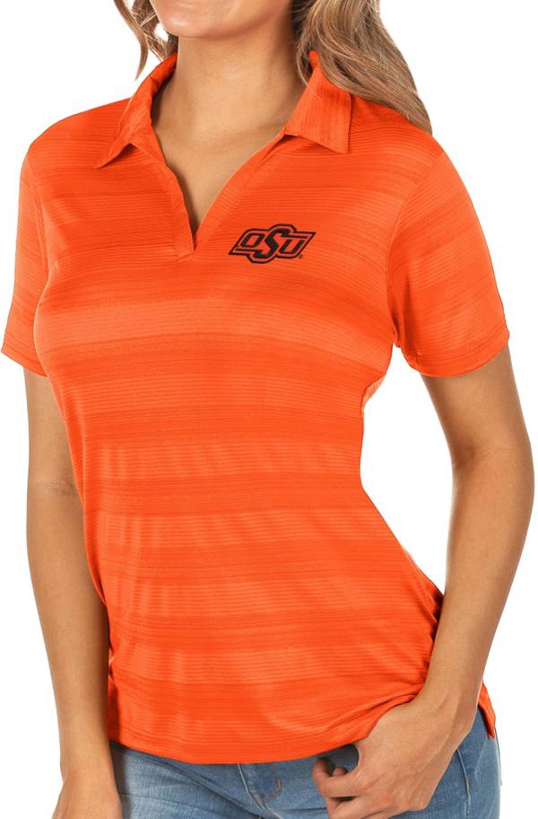 Antigua Women's Oklahoma State Cowboys Orange Compass Polo