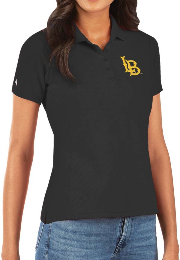 Antigua Women's Long Beach State 49ers Legacy Pique Black Polo product image