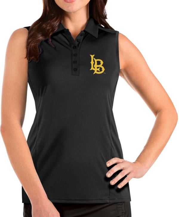 Antigua Women's Long Beach State 49ers Tribute Sleeveless Tank Black Top