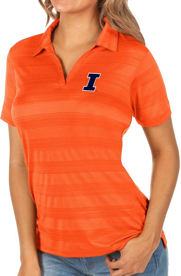 Antigua Women's Illinois Fighting Illini Orange Compass Polo