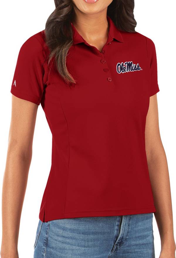 Antigua Women's Ole Miss Rebels Red Legacy Pique Polo